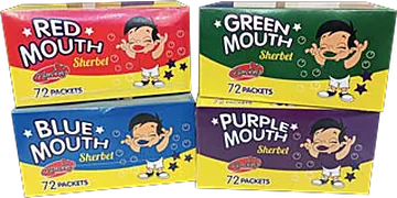 Marburg Red, Purple, Green or Blue Mouth 72s